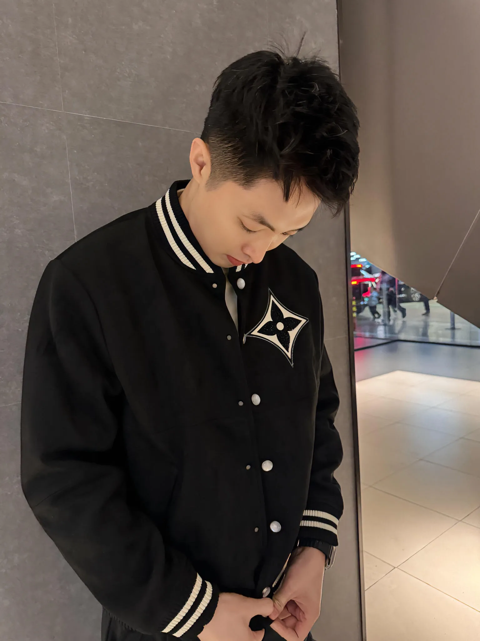 Louis Vuitton/Louis Vuitton Four-Leaf Clover Bomber Jacket Jacket